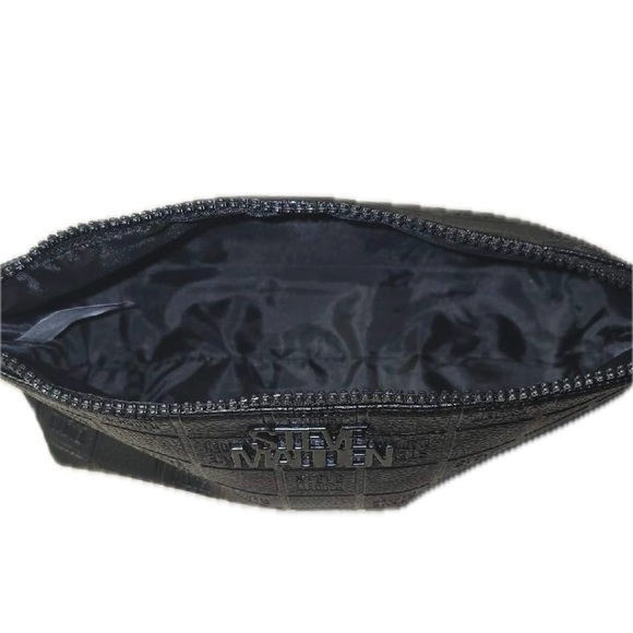 Steve Madden Black Cosmetic/Amenity Travel Zip Bag - Picture 2 of 8